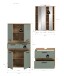 Badezimmer-Set >Blake< in Artisan Eiche Nachbildung/Salbei - 145x191x34 (BxHxT)