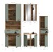 Badezimmer-Set >Blake< in Artisan Eiche Nachbildung/Salbei - 195x191x34 (BxHxT)