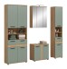 Badezimmer-Set >Blake< in Artisan Eiche Nachbildung/Salbei - 195x191x34 (BxHxT)