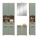Badezimmer-Set >Blake< in Artisan Eiche Nachbildung/Salbei - 195x191x34 (BxHxT)