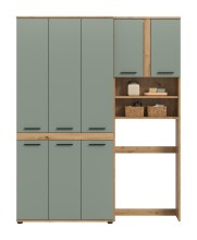 Badezimmer-Set >Blake< in Artisan Eiche Nachbildung/Salbei - 153x191x31 (BxHxT)