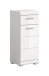 Hochschrank >Scout< in Weiß/Weiß hochglanz - 37x88x31cm (BxHxT)