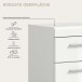Hochschrank >Scout< in Weiß/Weiß hochglanz - 37x88x31cm (BxHxT)