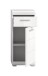 Hochschrank >Scout< in Weiß/Weiß hochglanz - 37x88x31cm (BxHxT)