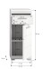 Hochschrank >Scout< in Weiß/Weiß hochglanz - 37x88x31cm (BxHxT)
