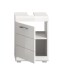 Waschbeckenunterschrank >Scout< in Weiß/Weiß hochglanz - 40x56x34cm (BxHxT)