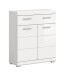 Hochschrank >Scout< in Weiß/Weiß hochglanz - 74x88x31cm (BxHxT)