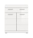 Hochschrank >Scout< in Weiß/Weiß hochglanz - 74x88x31cm (BxHxT)