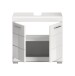 Waschbeckenunterschrank >Scout< in Weiß/Weiß hochglanz - 60x56x34cm (BxHxT)