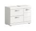 Waschbeckenunterschrank >Scout< in Weiß/Weiß hochglanz - 80x56x34cm (BxHxT)