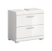 Waschbeckenunterschrank >Scout< in Weiß/Weiß hochglanz - 60x56x34cm (BxHxT)