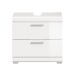 Waschbeckenunterschrank >Scout< in Weiß/Weiß hochglanz - 60x56x34cm (BxHxT)