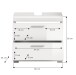 Waschbeckenunterschrank >Scout< in Weiß/Weiß hochglanz - 60x56x34cm (BxHxT)