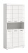 Hochschrank >Scout< in Weiß/Weiß hochglanz - 90x191x31cm (BxHxT)