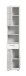 Hochschrank >Scout< in Weiß/Weiß hochglanz - 37x191x31cm (BxHxT)