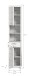 Hochschrank >Scout< in Weiß/Weiß hochglanz - 37x191x31cm (BxHxT)