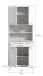 Hochschrank >Scout< in Weiß/Weiß hochglanz - 74x191x31cm (BxHxT)