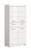 Midischrank >Scout< in Weiß/Weiß hochglanz - 74x141x31cm (BxHxT)