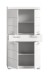 Midischrank >Scout< in Weiß/Weiß hochglanz - 74x141x31cm (BxHxT)