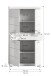 Midischrank >Scout< in Weiß/Weiß hochglanz - 74x141x31cm (BxHxT)