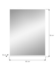 Spiegel >Scout< in Weiß/Spiegelglas - 60x79x18cm (BxHxT)