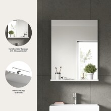 Spiegel >Scout< in Weiß/Spiegelglas - 60x79x18cm (BxHxT)