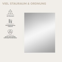 Spiegel >Scout< in Weiß/Spiegelglas - 60x79x18cm (BxHxT)