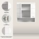 Hängeschrank >Scout< in Weiß/Weiß hochglanz - 74x79x24cm (BxHxT)