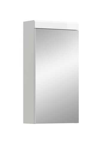 Badezimmerspiegelschrank >Scout< in Weiß/Spiegelglas - 40x79x18cm (BxHxT)