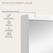 Badezimmerspiegelschrank >Scout< in Weiß/Spiegelglas - 40x79x18cm (BxHxT)