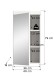 Badezimmerspiegelschrank >Scout< in Weiß/Spiegelglas - 40x79x18cm (BxHxT)