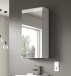 Badezimmerspiegelschrank >Scout< in Weiß/Spiegelglas - 40x79x18cm (BxHxT)