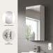 Badezimmerspiegelschrank >Scout< in Weiß/Spiegelglas - 40x79x18cm (BxHxT)