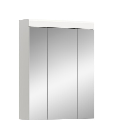 Badezimmerspiegelschrank >Scout< in Weiß/Spiegelglas - 60x79x18cm (BxHxT)
