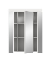 Badezimmerspiegelschrank >Scout< in Weiß/Spiegelglas - 60x79x18cm (BxHxT)
