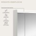 Badezimmerspiegelschrank >Scout< in Weiß/Spiegelglas - 60x79x18cm (BxHxT)
