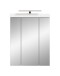 Badezimmerspiegelschrank >Scout< in Weiß/Spiegelglas - 60x79x18cm (BxHxT)