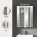 Badezimmerspiegelschrank >Scout< in Weiß/Spiegelglas - 60x79x18cm (BxHxT)