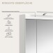 Badezimmerspiegelschrank >Scout< in Weiß/Spiegelglas - 60x79x18cm (BxHxT)