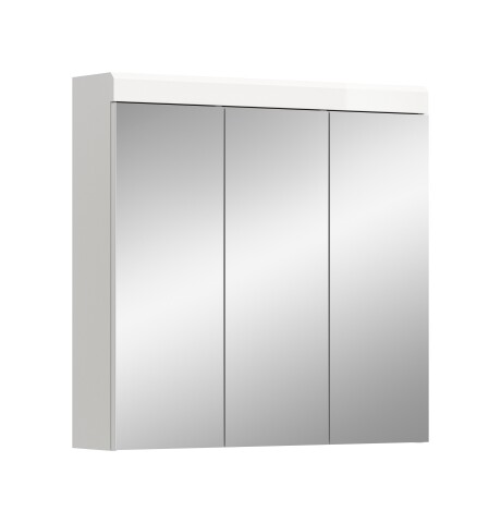 Badezimmerspiegelschrank >Scout< in Weiß/Spiegelglas - 80x79x18cm (BxHxT)