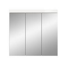 Badezimmerspiegelschrank >Scout< in Weiß/Spiegelglas - 80x79x18cm (BxHxT)