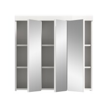 Badezimmerspiegelschrank >Scout< in Weiß/Spiegelglas - 80x79x18cm (BxHxT)