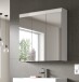 Badezimmerspiegelschrank >Scout< in Weiß/Spiegelglas - 80x79x18cm (BxHxT)