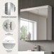 Badezimmerspiegelschrank >Scout< in Weiß/Spiegelglas - 80x79x18cm (BxHxT)