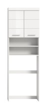 Waschmaschinenumbauschrank >Scout< in Weiß/Weiß hochglanz - 63x191x24cm (BxHxT)