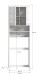 Waschmaschinenumbauschrank >Scout< in Weiß/Weiß hochglanz - 63x191x24cm (BxHxT)