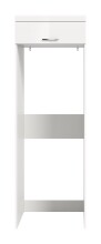 Waschmaschinenumbauschrank >Scout< in Weiß/Weiß hochglanz - 66x200x68cm (BxHxT)