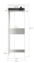 Waschmaschinenumbauschrank >Scout< in Weiß/Weiß hochglanz - 66x200x68cm (BxHxT)