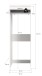 Waschmaschinenumbauschrank >Scout< in Weiß/Weiß hochglanz - 66x200x68cm (BxHxT)