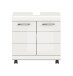 Waschbeckenunterschrank >Scout< in Weiß/Weiß hochglanz - 60x60x34cm (BxHxT)
